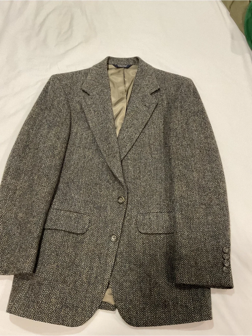Tan Harris Tweed Herringbone Sport Coat